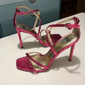 PAIGE Vera stiletto Sandal Hot Pink Metallic Sz 9.5
